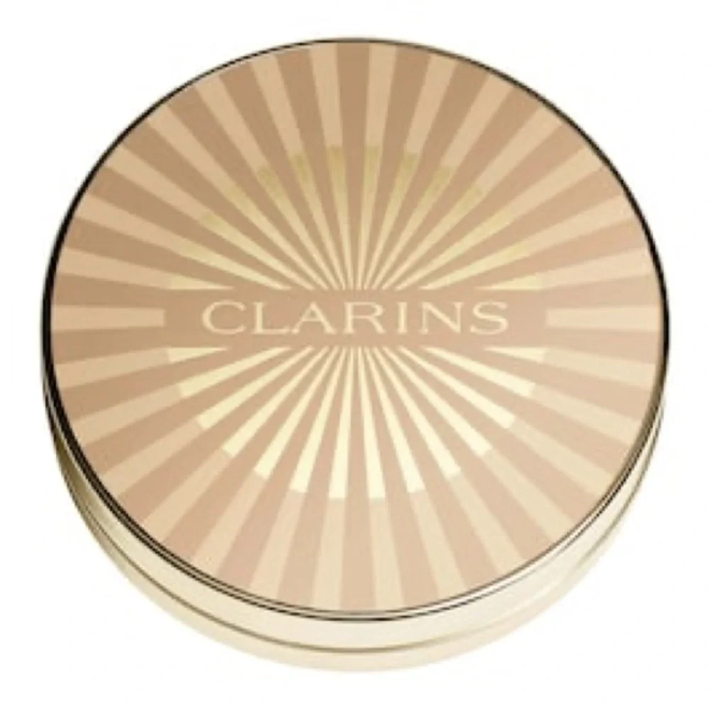 Clarins Bronzing Powder Compact in Warm Brown & Gold Case